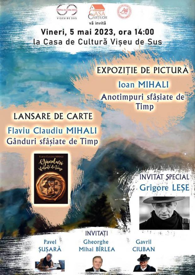 Dublu eveniment cultural la Casa de Cultură Vișeu de Sus – 5 mai 2023