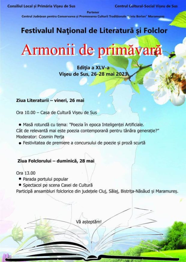 Festivalul Național de Literatură și Folclor „Armonii de primăvară”, la Vișeu de Sus, 26-28 mai 2023 (1)