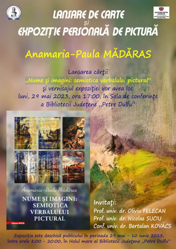 Lansare de carte si expozitie Anamaria Paula MADARAS – BJPD 29-05-2023