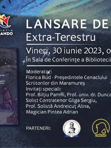 Lansare de carte „Extra-Terestru”, de Flavia Foltoș – BJPD 30 iunie 2023