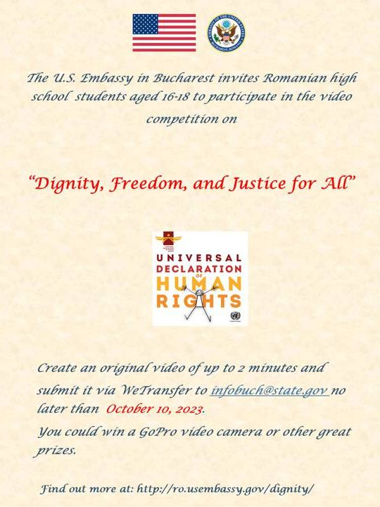 Ambasada SUA la București – Concurs de clipuri video – American Corner BJPD 23-07-23
