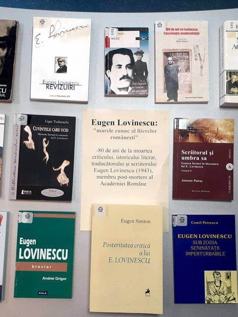 Vitrină de carte – 80 de ani de la moartea scriitorului Eugen Lovinescu -BJPD-16-07-2023