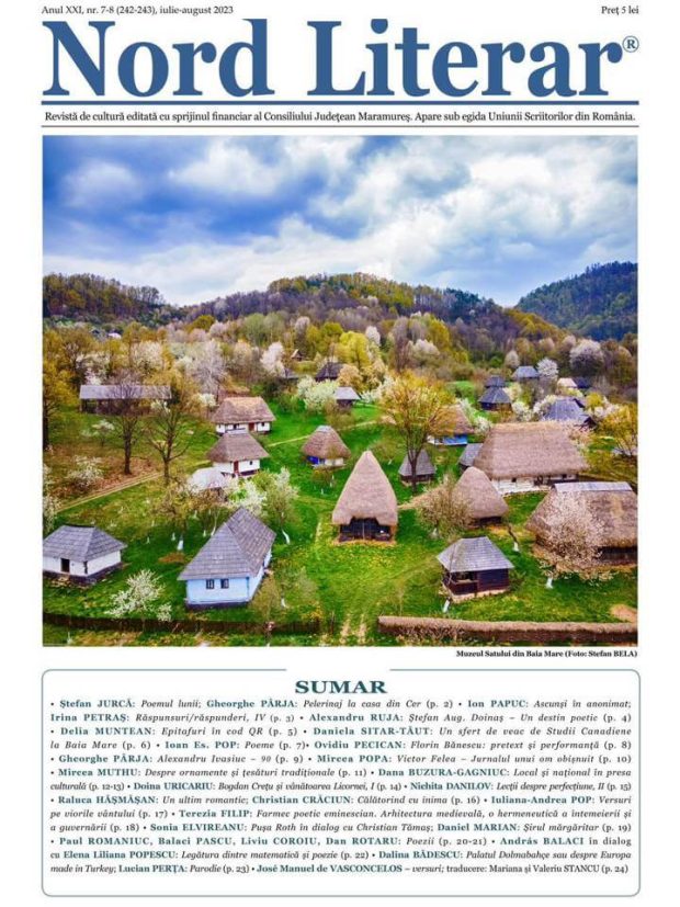 A apărut Revista de Cultură ”Nord Literar”, nr. 242-243 (iulie-august 2023)
