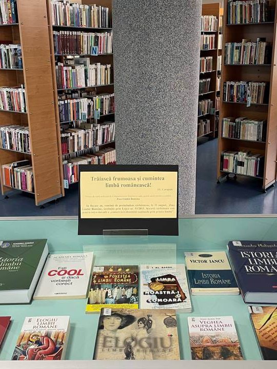 Vitrină de carte – 31 august – Ziua Limbii Române – BJPD-31-08-23