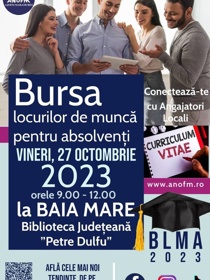 Afis Bursa locurilor de munca pt absolventi, BJPD-27-10-2023