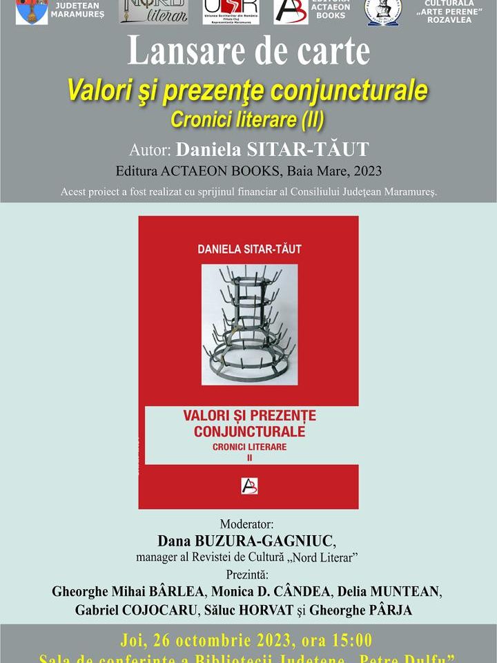 Lansare Daniela Sitar-Taut – BJPD-26-10-2023