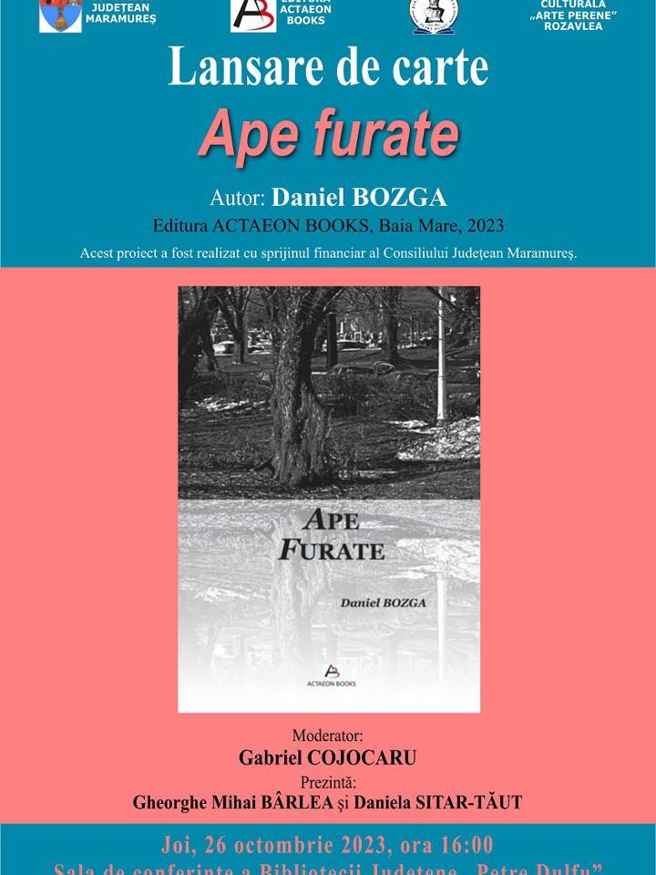 Lansare „Ape curate”, autor Daniel Bozga – BJPD-26-10-2023