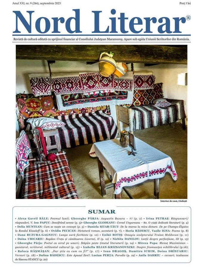 Revista de Cultură „Nord Literar”, Nr 244, septembrie 2023