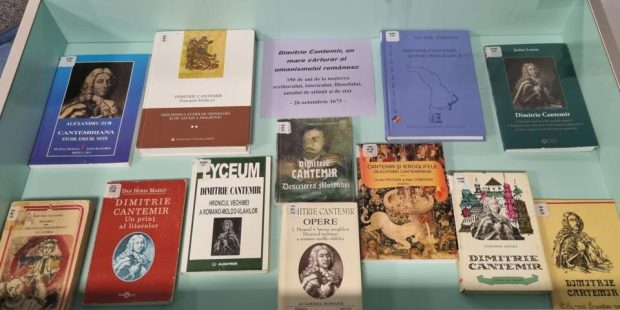 Vitrină de carte – 350 de ani de la naşterea lui Dimitrie Cantemir – BJPD 27-10-2023