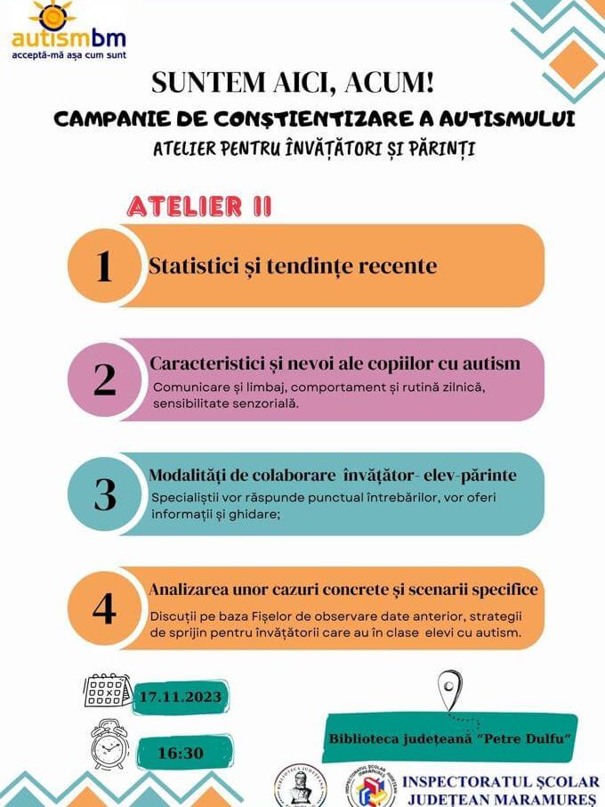 Afis Campanie constientizare autism II – BJPD 17-11-2023