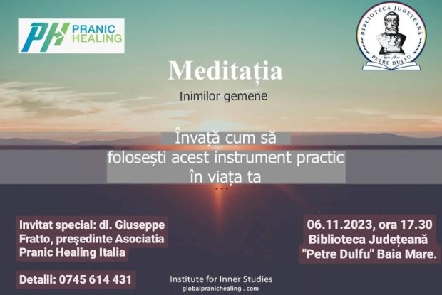 Conferința „Pranic healing – Meditația inimilor gemene” – BJPD 06-11-23