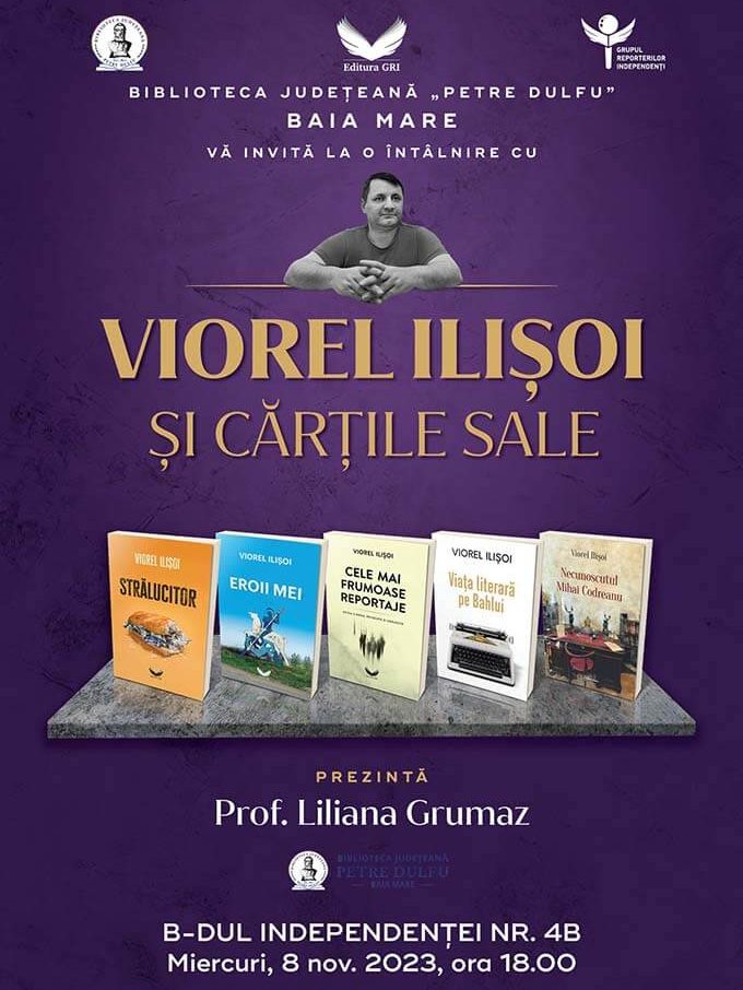 Intâlnire cu scriitorul Viorel Ilisoi la Baia Mare – BJPD 08-11-23