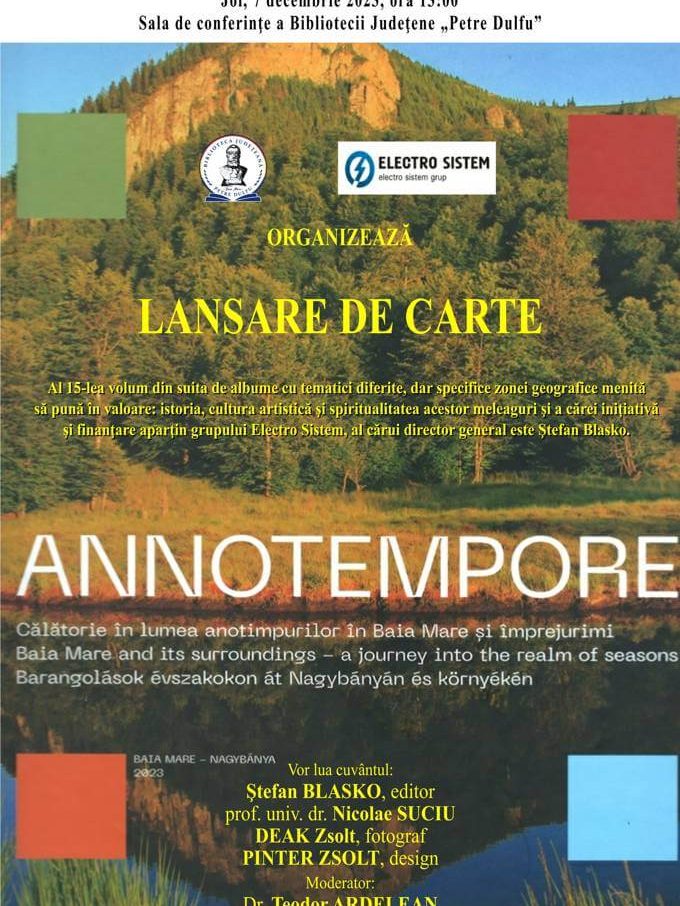 Lansare album „ANNOTEMPORE – Călătorie în lumea anotimpurilor în Baia Mare și împrejurimi”
