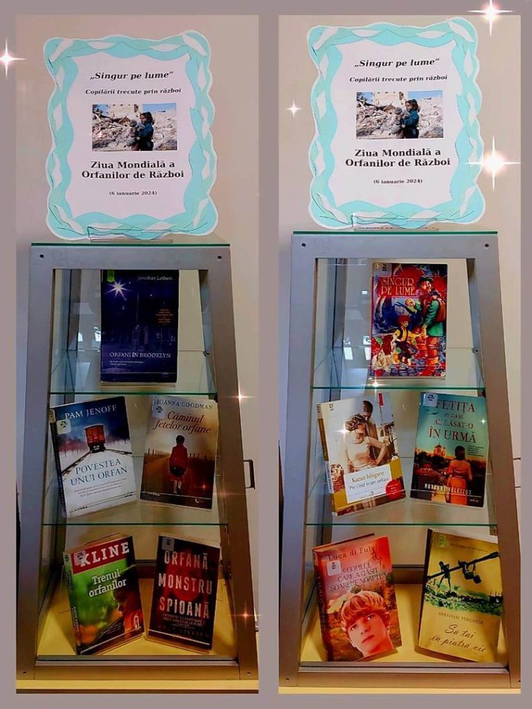 6 ianuarie – Ziua Mondială a Orfanilor de Război – Vitrină de carte la „Multiculturalia” – BJPD 06-01-2024
