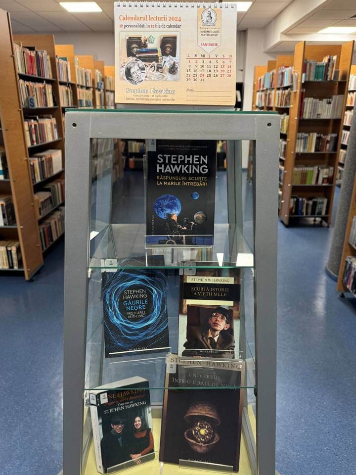 Calendarul lecturii, Ianuarie 2024 – vitrină de carte la BJPD