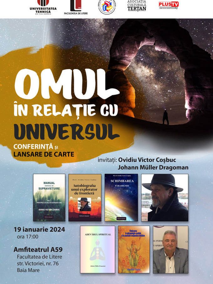 Conferința și lansarea de carte „Omul în relație cu Universul” 18-01-2024