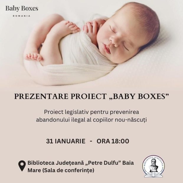 Proiect legislativ „Baby boxes” la Biblioteca Judeţeană Petre Dulfu – 31-01-2024