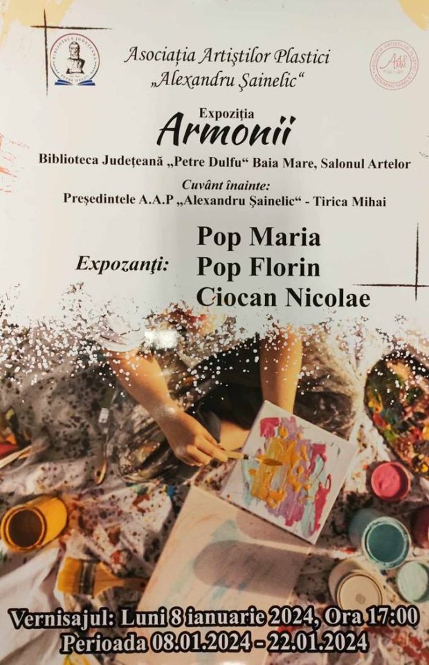 Vernisajul primei expoziții de pictură AAP „Alexandru Șainelic” – BJPD 08-01-2024