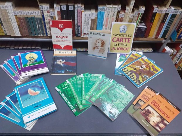 „Dor de Eminescu” – expoziţie de carte realizată la Filiala „Nicolae Iorga” – BJPD 15-01-2024