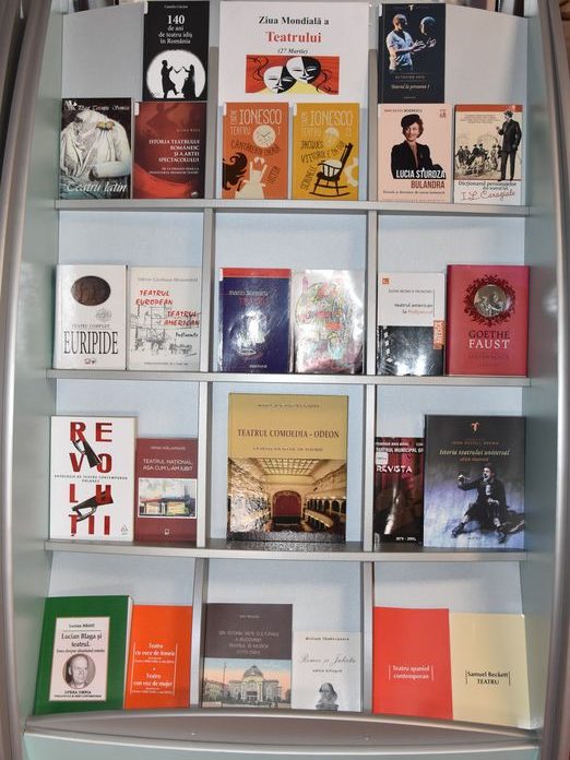27 Martie – Teatrul – act de creație arhitecturală – Expoziție de carte la BJPD