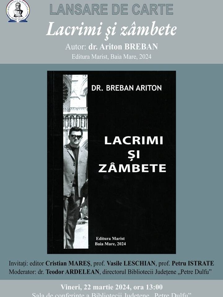 Lansare de carte Ariton BREBAN – Lacrimi si zambete BJPD 22-03-2024