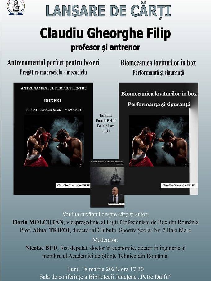 Lansare de cărți Claudiu Gheorghe Filip – BJPD 18-03-2024