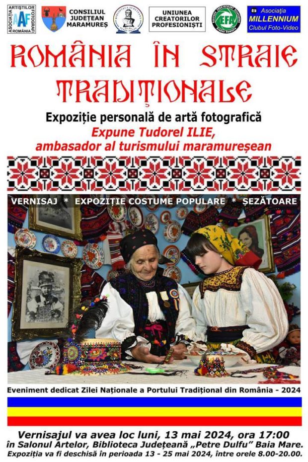Vernisajul expoziţiei personale de artă fotografică „România în straie tradiţionale”, autor Tudorel Ilie – BJPD-13-05-2024