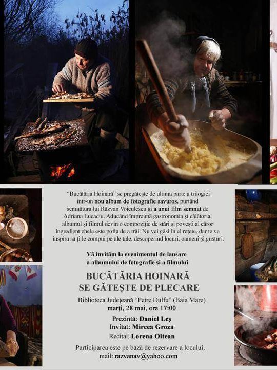 Afis lansare album Bucataria hoinara – de Razvan Voiculescu – BJPD 28-05-2024