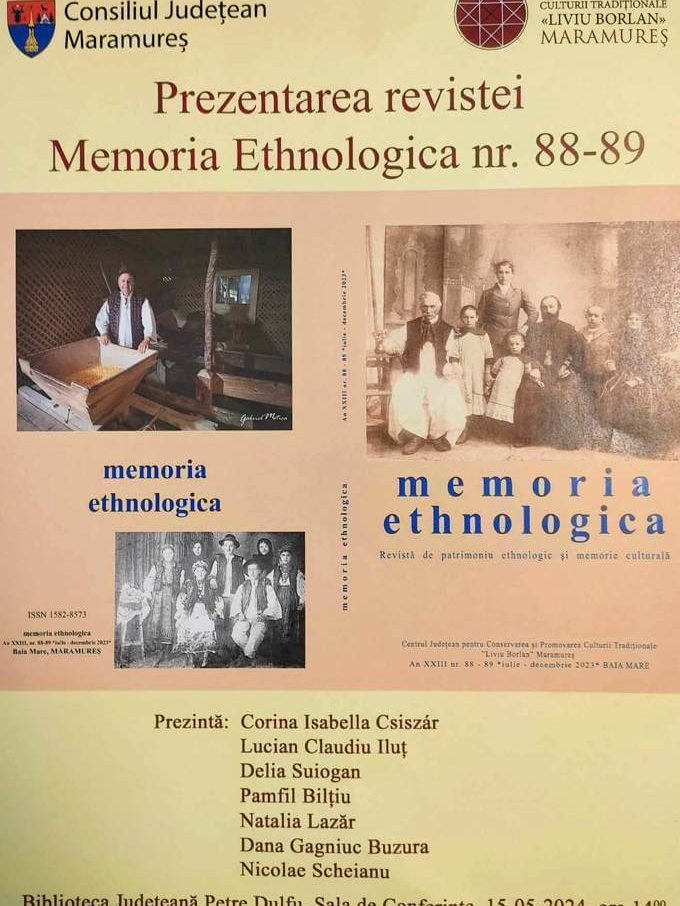 Memoria ethnologica”, nr 88-89 – 2024 – afiș