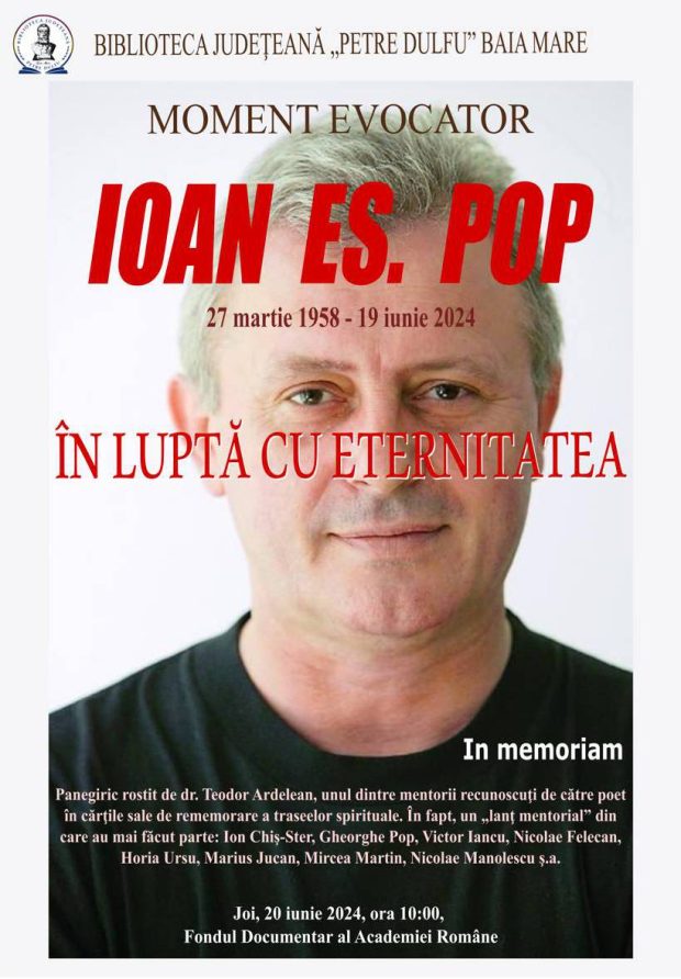 Afiș Moment evocator Ioan Es. Pop