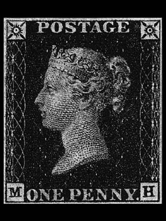 One Penny Black, primul timbru din lume – Sursa Wikipedia