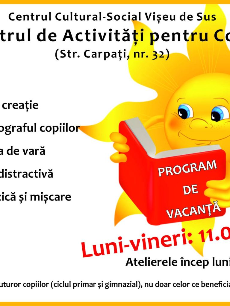 Program-de vacanță la Centrul Cultural-Social Viseu de Sus-28-06-2024