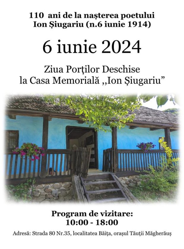 „Ziua Porților Deschise” la Casa Memorială „Ion Șiugariu” din Băița – 110 ani – 6 iunie 2024