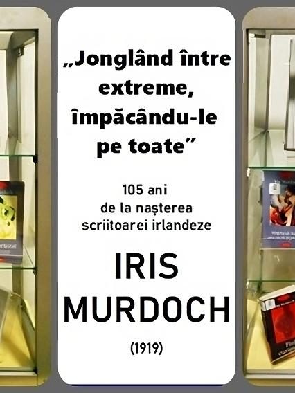 Iris_Murdoch_(1919)-Vitrină_de_carte_la_Compartimentul_Multiculturalia_-_BJPD-15-07-2024