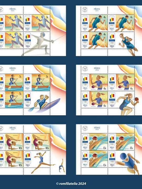 Jurnalul filatelic – Jocurilor Olimpice de Vară Paris 2024 – Sursa Romfilatelia 26 iulie 2024