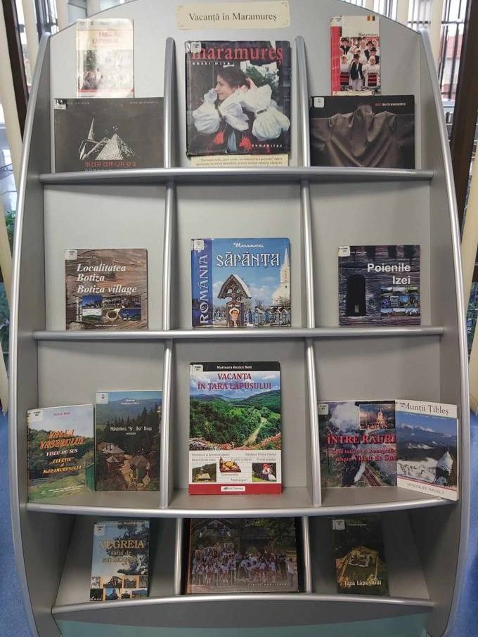 Vacanță în Maramureș – Expoziție de carte la Compartimentul Împrumut carte pentru adulți BJPD 03-07-2024