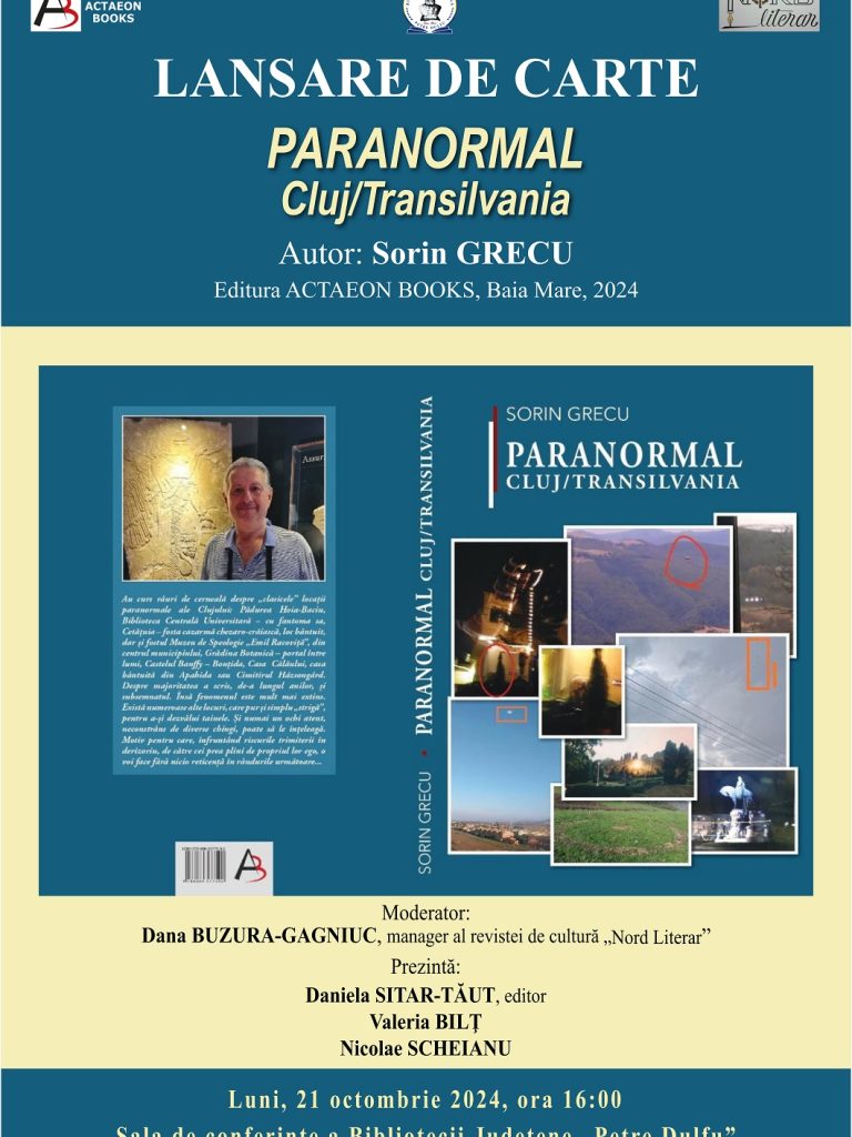 Afis Lansare carte Sorin Grecu – Paranormal_web