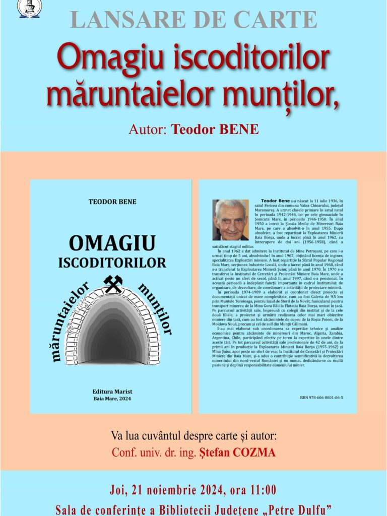 afis lansare de carte Teodor Bene