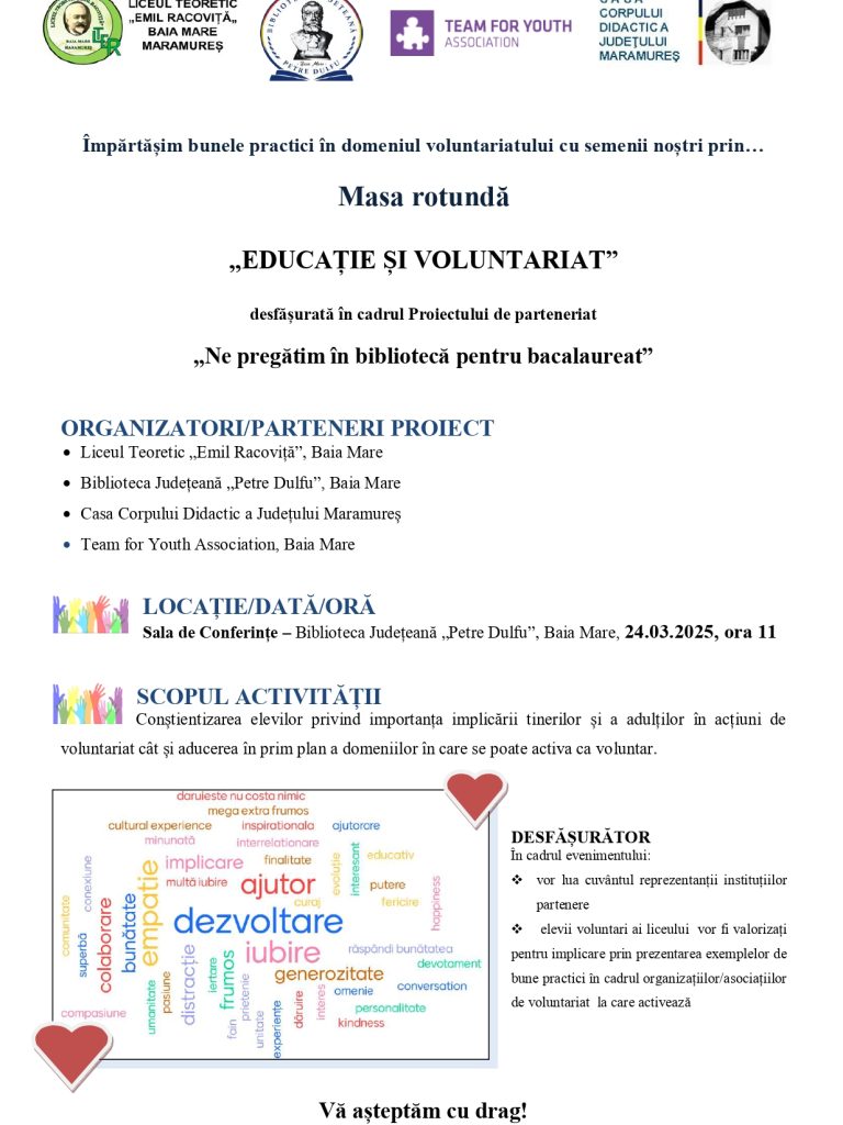 AFIȘ_masa rotunda Educație si voluntariat