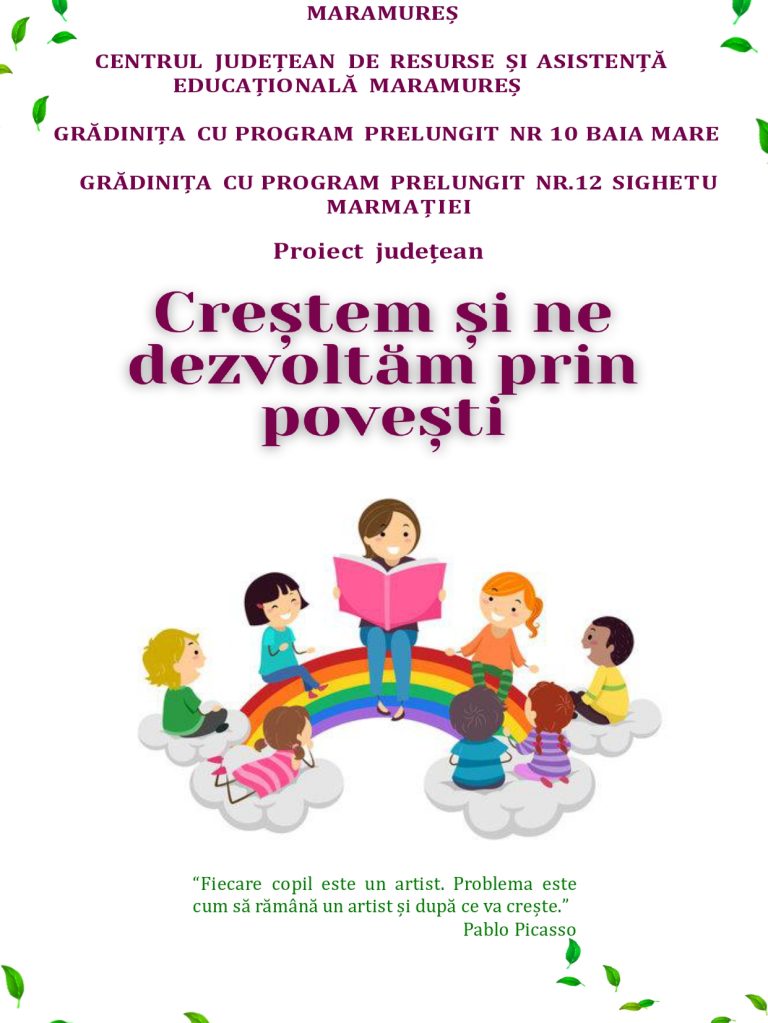 afis Proiect Crestem si ne dezvoltam prin povesti