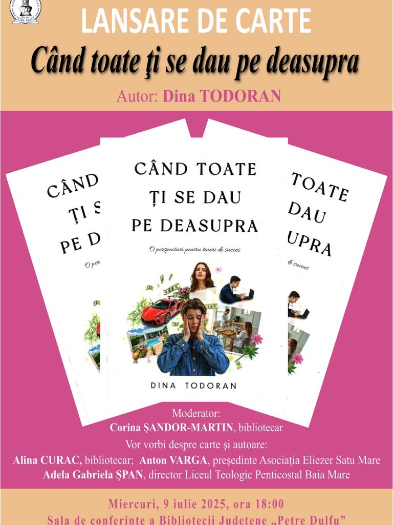 Afis Lansare carte Dina TUDORAN_web