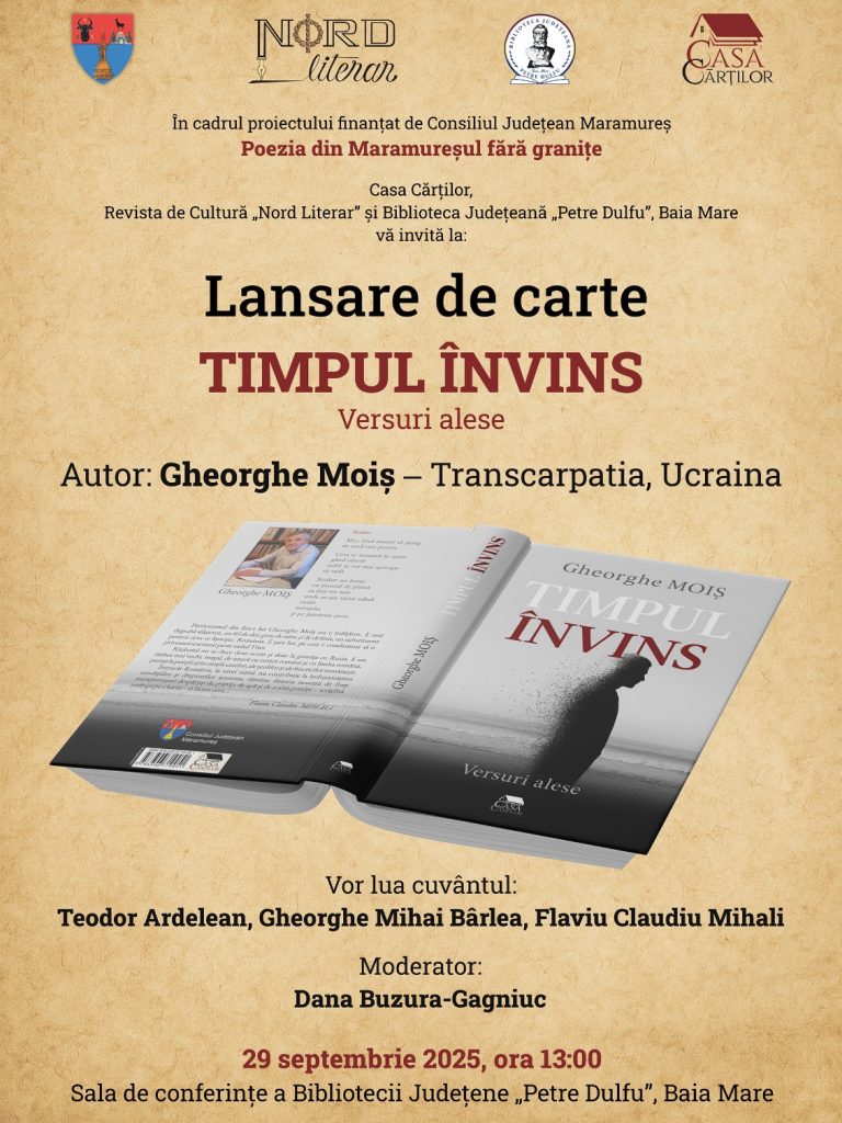 Afis lansare carte Gheorghe Mois