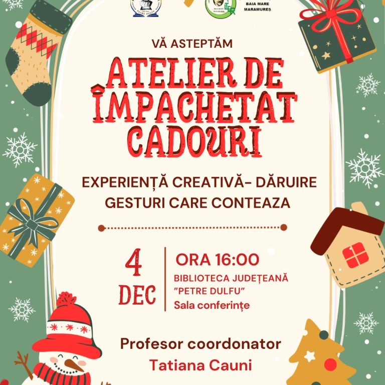 afis Atelier de impachetat cadouri